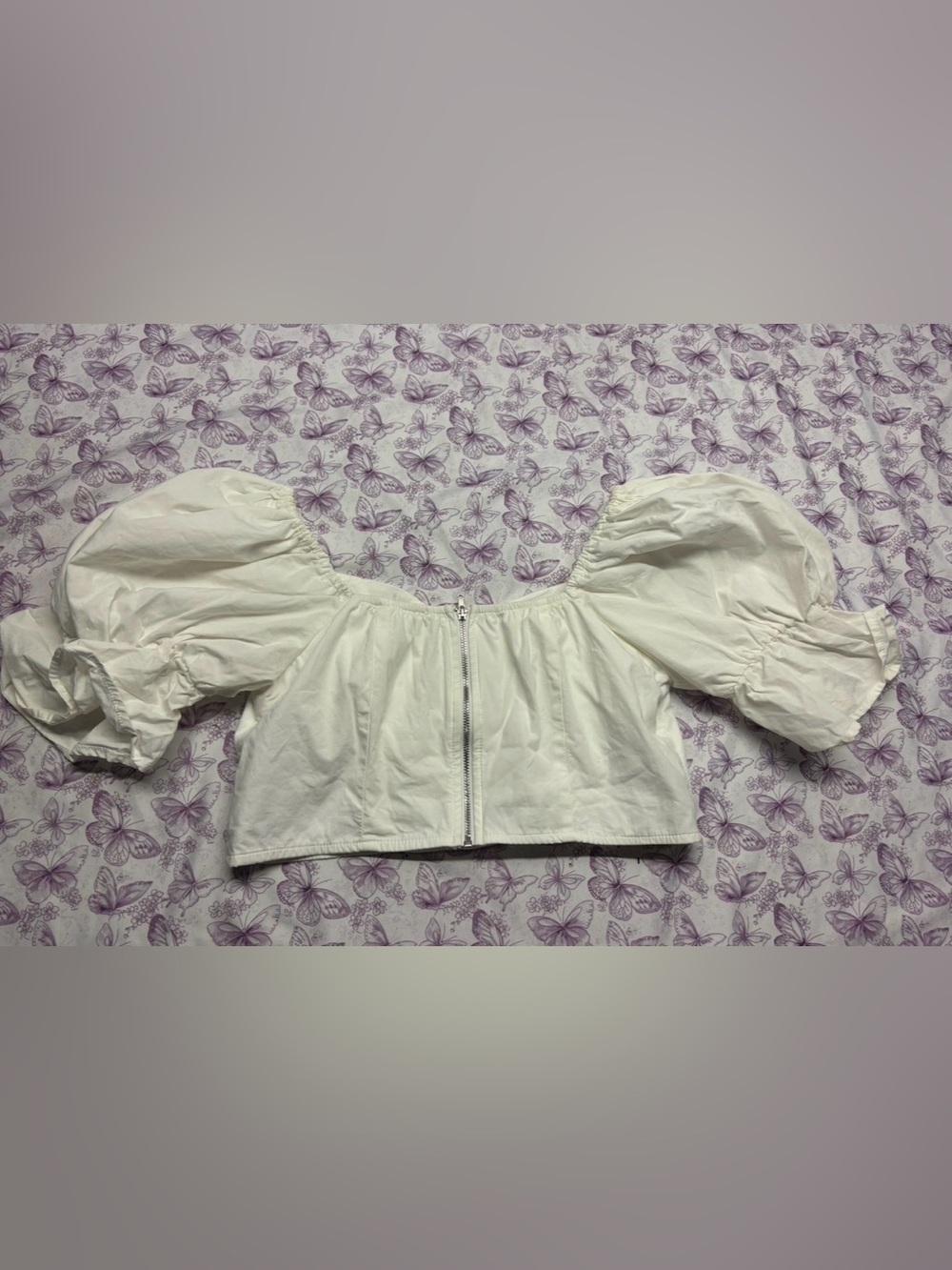 ⚛️Missguided White Hook-Front Corset Crop Top - Picture 3 of 3